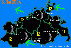 Wetterkarte kommende Nacht Mecklenburg-Vorpommern