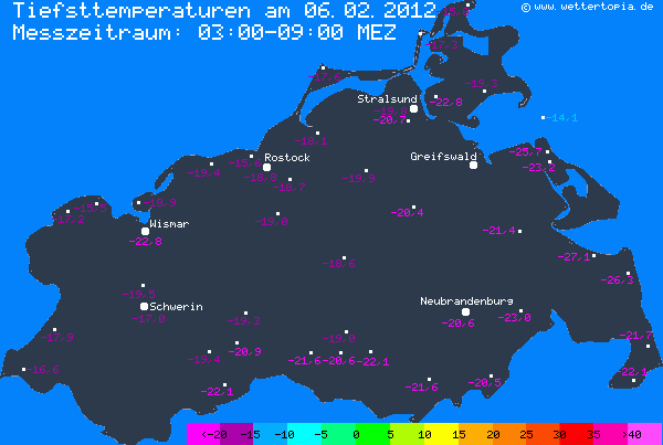 Temperaturkarte 06.02.2012
